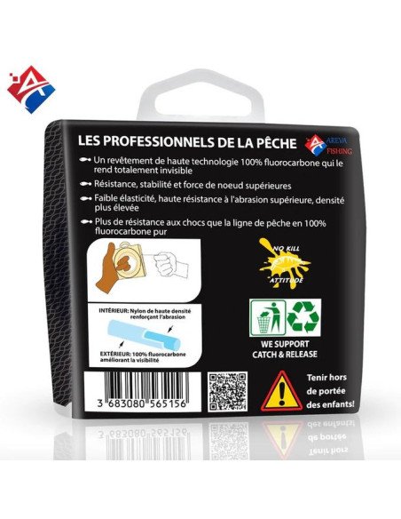 copy of copy of fil de peche Fluoro Carbon chaROCK de chez AREVA FISHING - 100M diamètre 0.30mm
