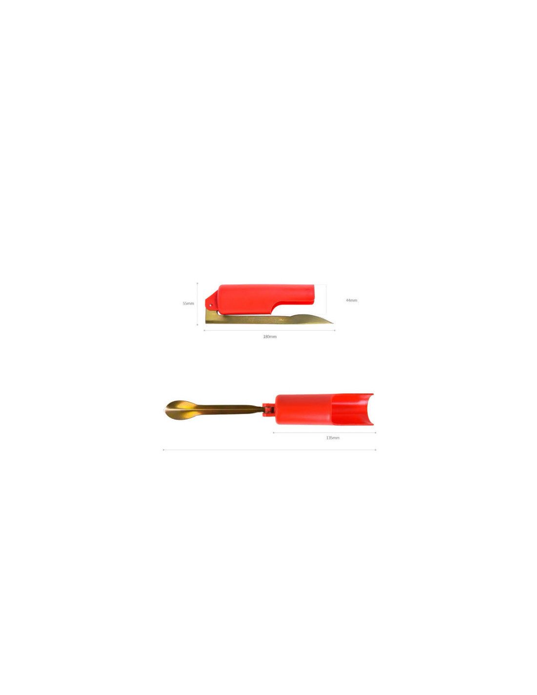 Support De Canne à Pêche Pliable 32cm – Rouge, Plastique Et Métal